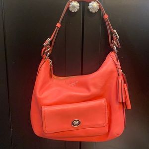 Poppy Color Coach Purse Large Hobo